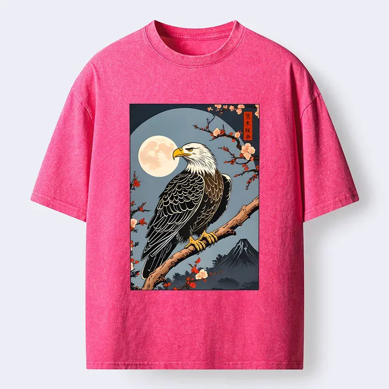 Vintage Ukiyo-e Eagle T-Shirt for Summer