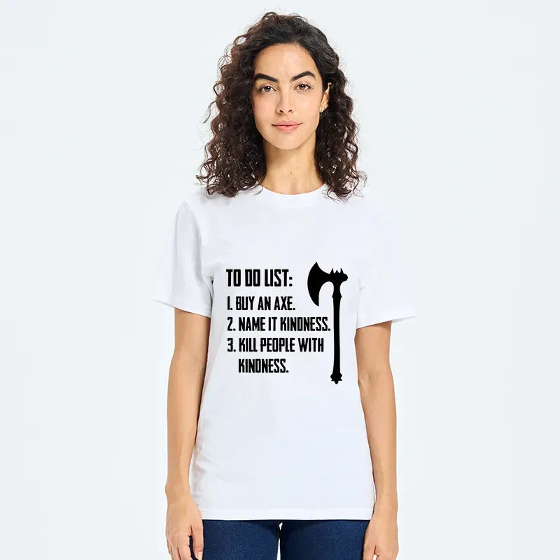 Japanese vintage axe joke t-shirt