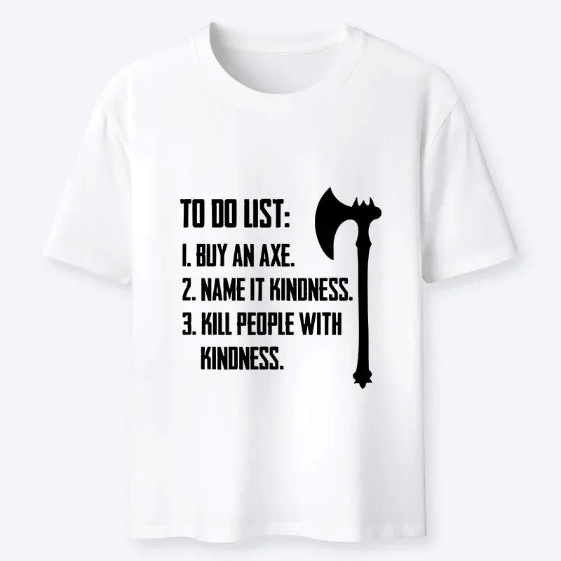 Japanese vintage axe joke t-shirt