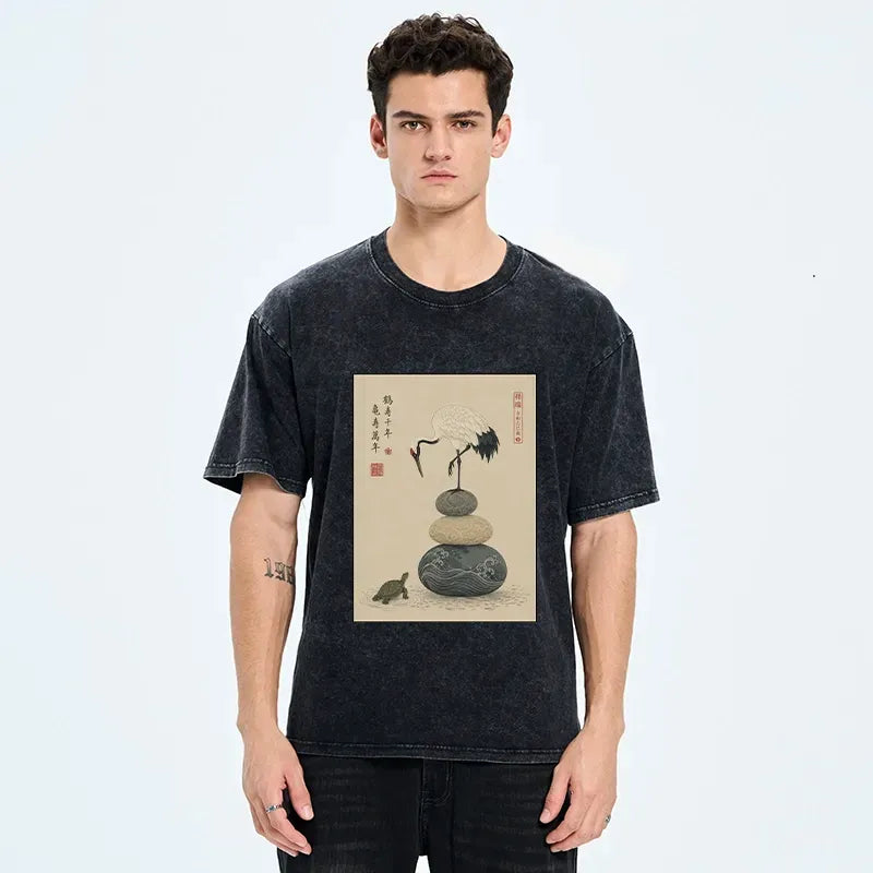 Kyoto Lion Turtle Crane O-Shirt Gift Idea