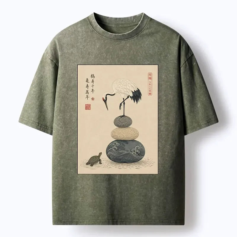 Kyoto Lion Turtle Crane O-Shirt Gift Idea