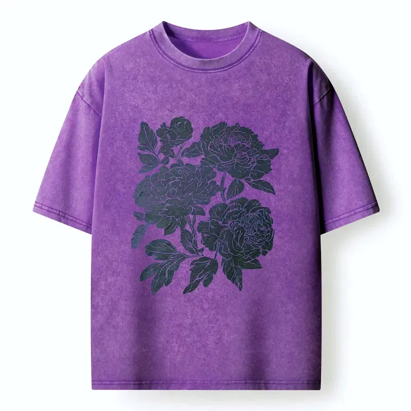 Unisex Washed T-Shirt for Summer Vacation