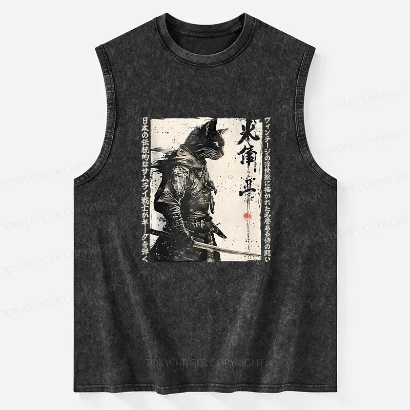 retro Japanese ukiyo-e tank for streetwear