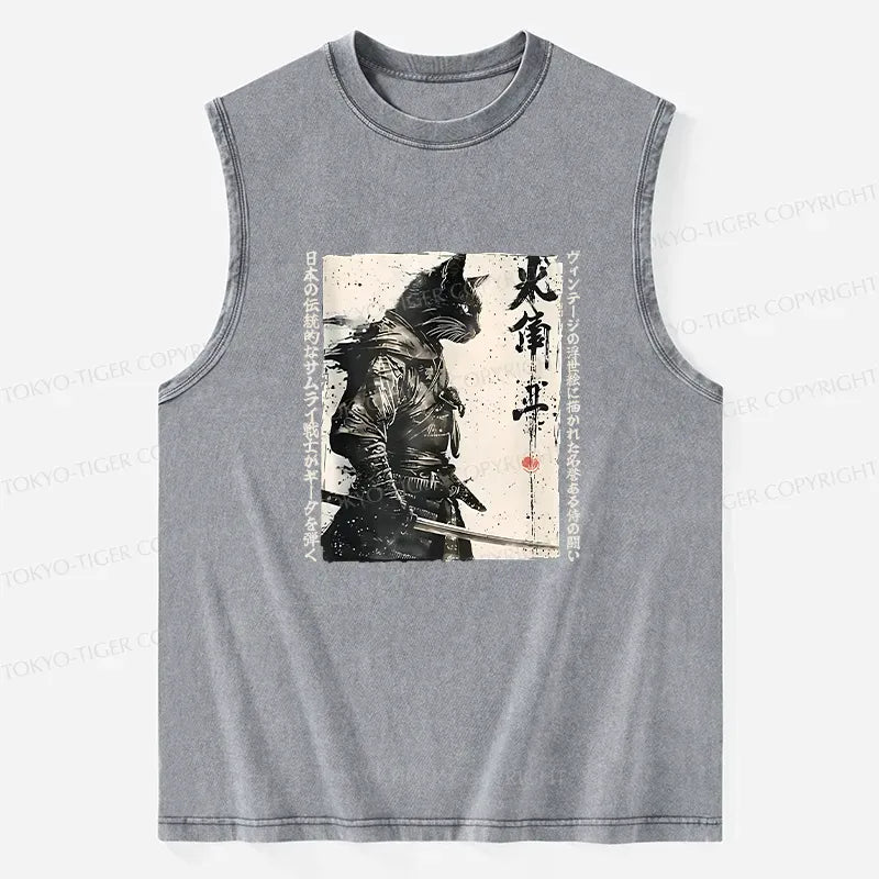 retro Japanese ukiyo-e tank for streetwear