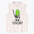 Kyoto-Lion Funny Cucumber Samurai Washed Tank