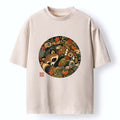 Sleepy Raccoon Washed T-Shirt for Daily Wear