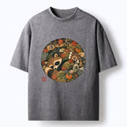 Japanese Vintage Raccoon Sake T-Shirt Gift Idea