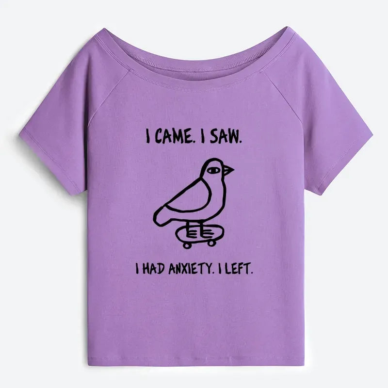 japanese style women's off shoulder tee