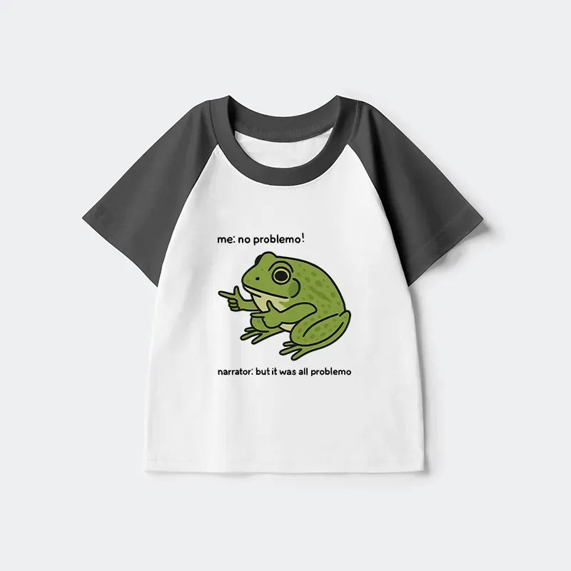 Trending Stupid Frog Kids Raglan T-shirt