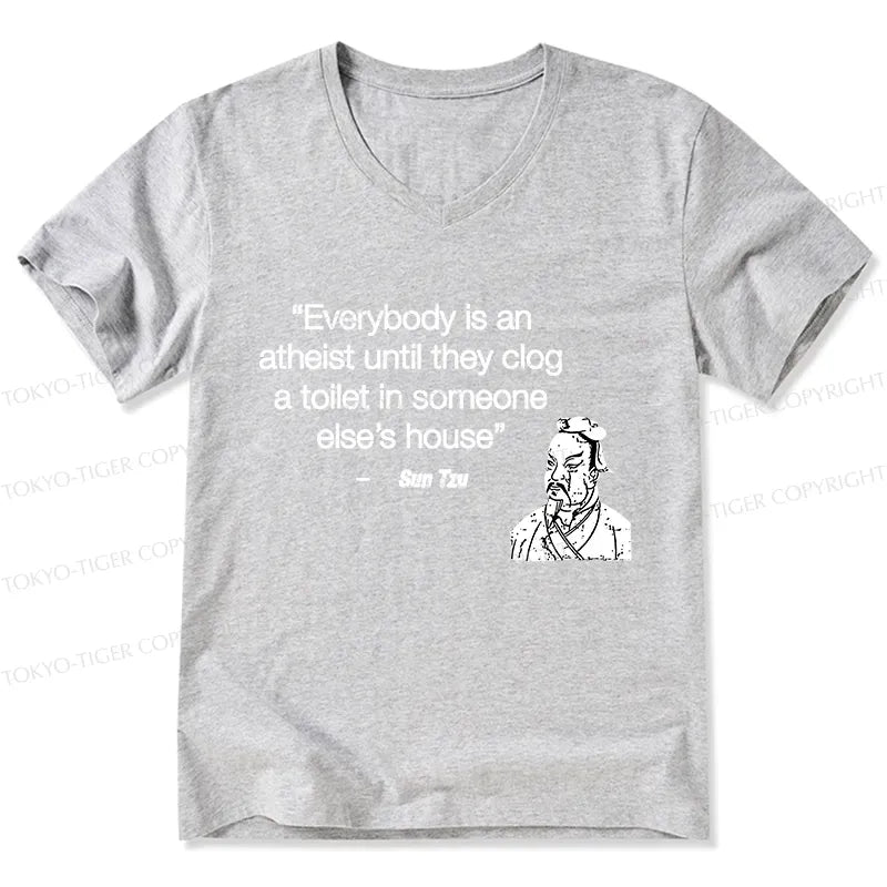 Kyoto-Lion Funny Sun Tzu Saying V-Neck Classic T-Shirt