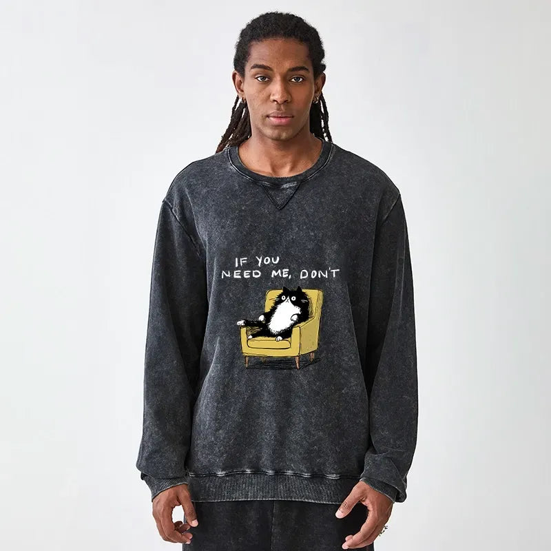 Washed terry sweatshirt with free shipping