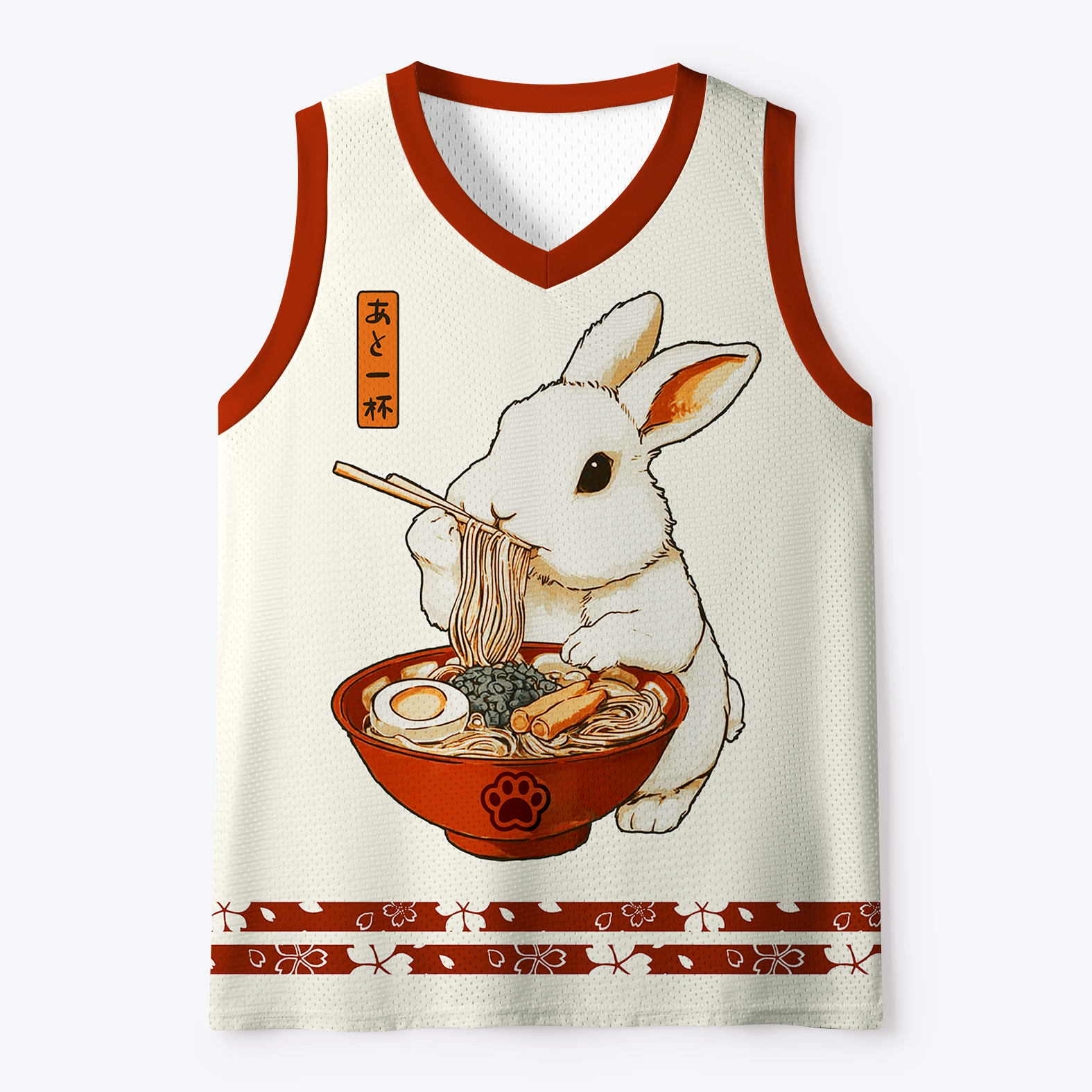 Japanese Hungry Bunny Mesh Tank Top for Summer