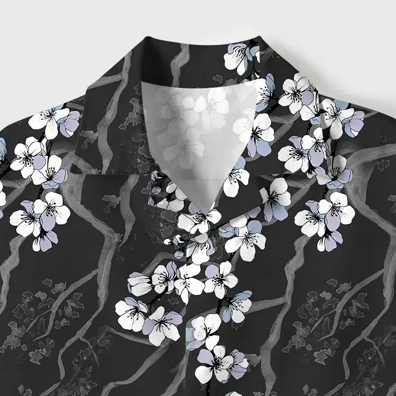 Kyoto Lion Unisex Shirt with Floral Print