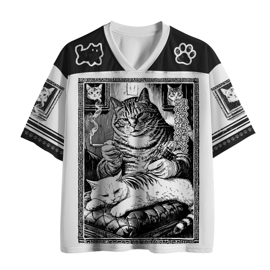 Kyoto-Lion Tattoo Parlor Cats Mesh Jersey
