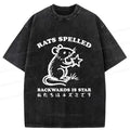 Kyoto-Lion Funny Rats Washed T-Shirt