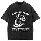 Kyoto-Lion Funny Rats Washed T-Shirt