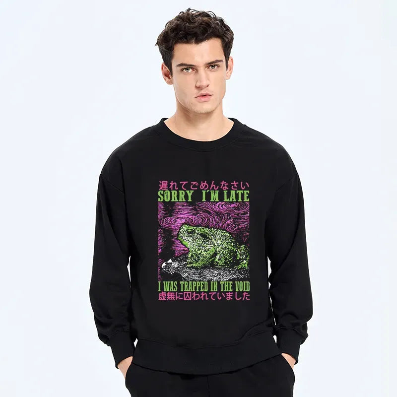 Kyoto-Lion A Frog In Distress Japanese Sweatshirt