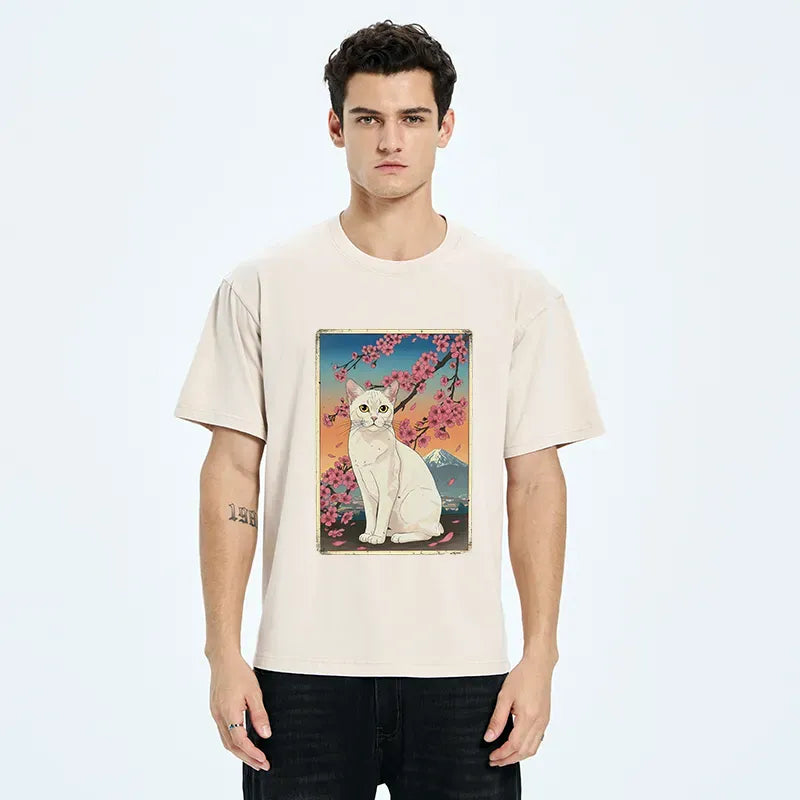 washed japanese art unisex tee