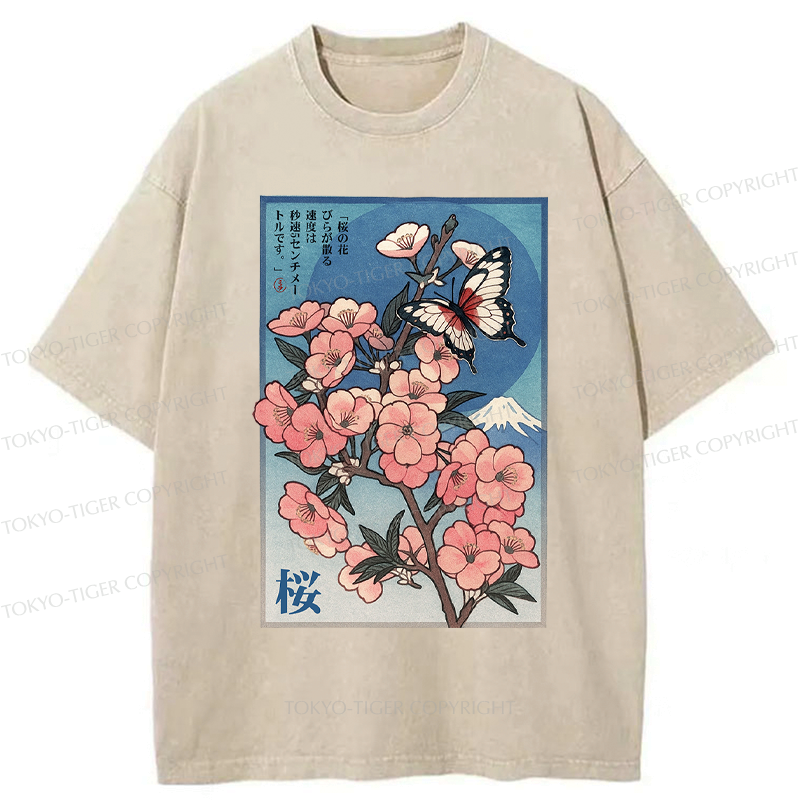 Japanese ukiyoe cherry blossom t-shirt trending