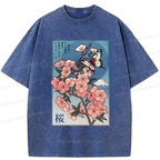 washed Japanese art t-shirt limited edition