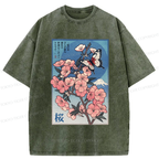 washed Japanese art t-shirt limited edition