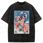 washed Japanese art t-shirt limited edition
