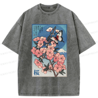 Japanese ukiyoe cherry blossom t-shirt trending