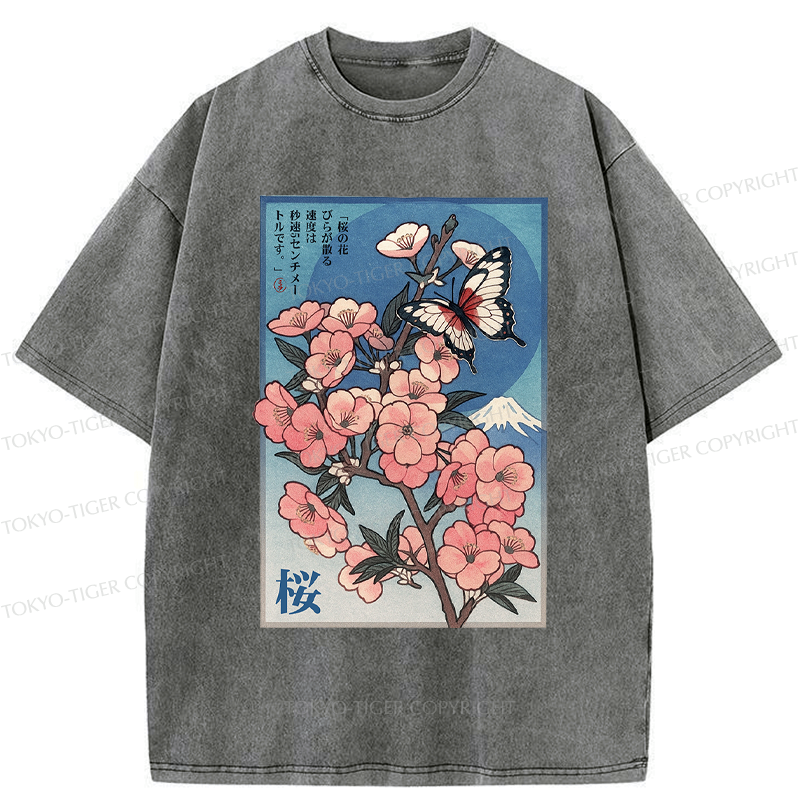 Japanese ukiyoe cherry blossom t-shirt trending