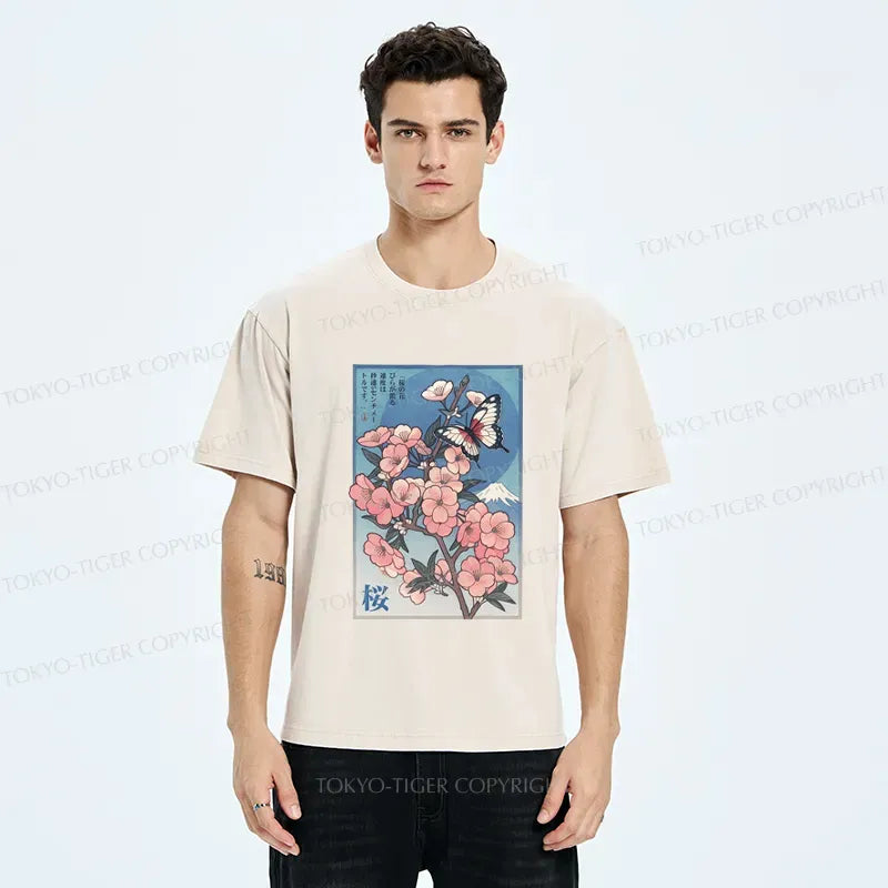 Kyoto lion ukiyoe t-shirt for daily wear