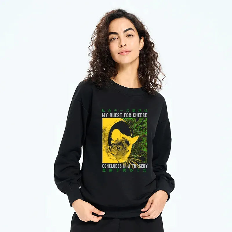 unisex sweatshirt for cheese lovers