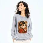 Ukiyoe Japanese Cat Princess Long Sleeve T-Shirt