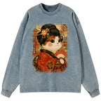 Ukiyoe Cat T-Shirt Gift Idea for Her
