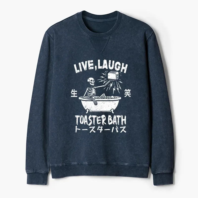 Washed Terry Sweatshirt with Free Shipping