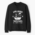 Kyoto-Lion Funny Electric Shock Skeleton Washed Terry Sweatshirt