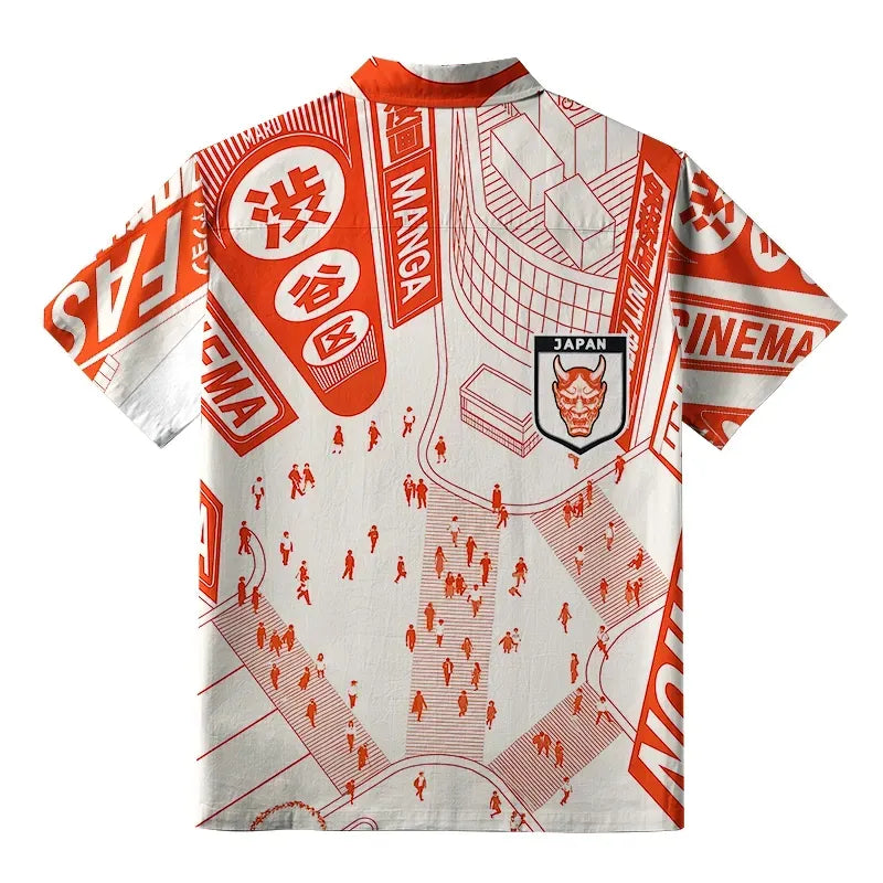Kyoto Lion Hawaiian shirt for streetwear
