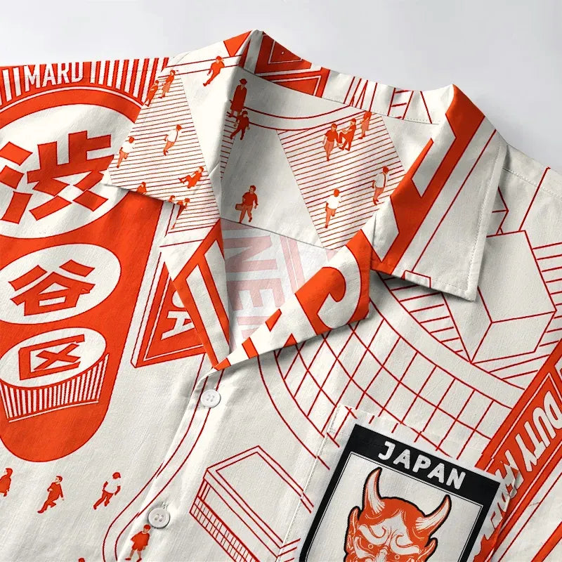 Kyoto-Lion Shibuya Crossing Aloha Hawaiian Shirt