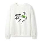 Kyoto-Lion Dishonest Frog Waffle Sweatshirt
