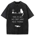 Trendy Japanese Cat T-Shirt for Streetwear
