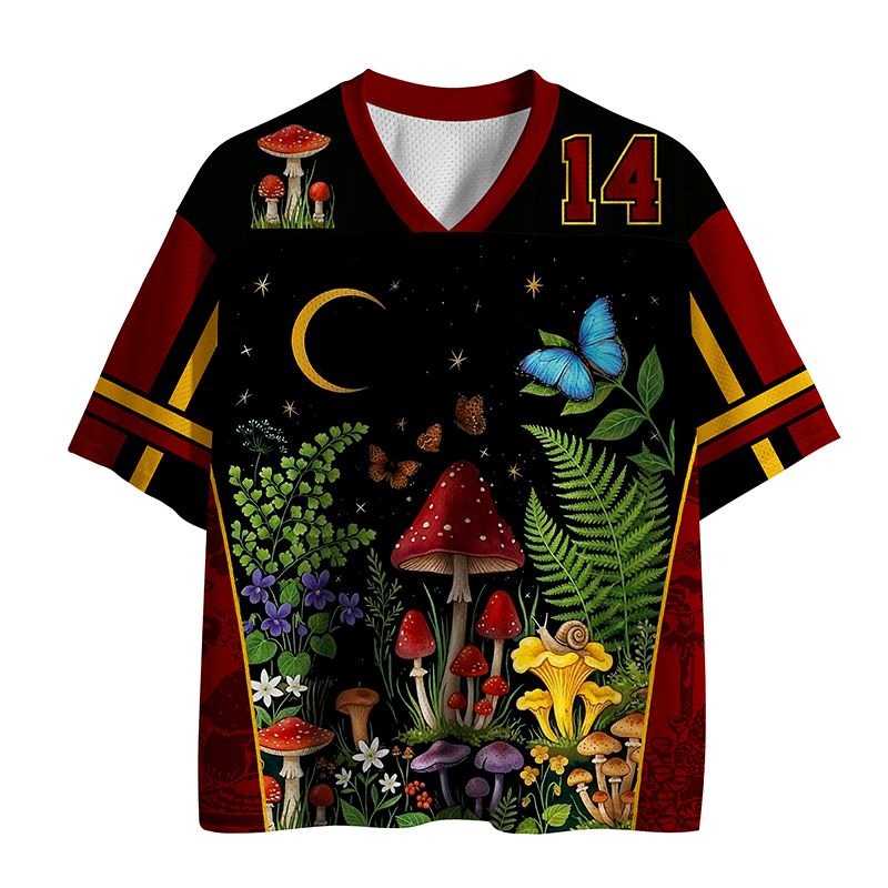 Kyoto-Lion Forest Whimsy No.14 Mesh Jersey