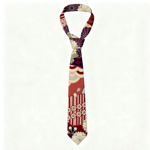 Kyoto-Lion A Floral Fusion Necktie