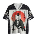 Japanese sun samurai cat mesh jersey