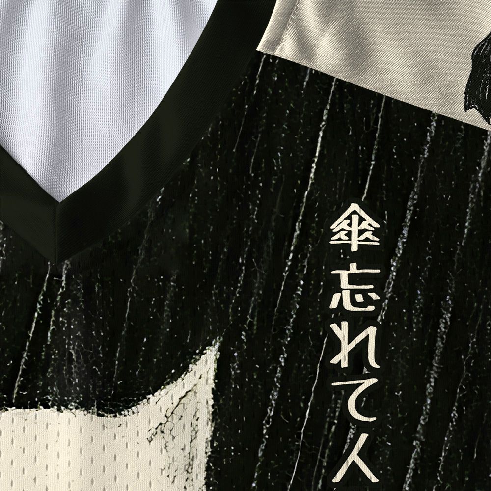 Kyoto-Lion Sad Little Ghost Cat Paneled Long Sleeve Jersey