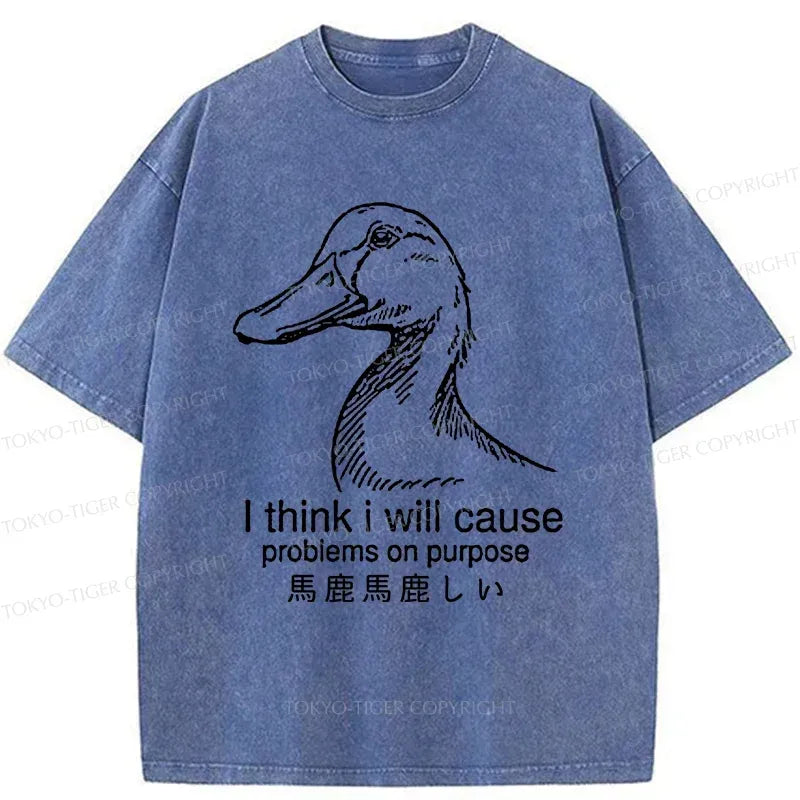 Kyoto-Lion Silly Goose Washed T-Shirt