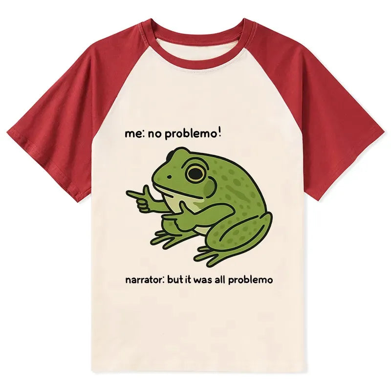 Kyoto-Lion Stupid Frog Meme Raglan T-shirt