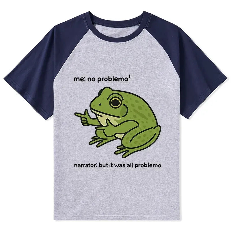 Kyoto-Lion Stupid Frog Meme Raglan T-shirt