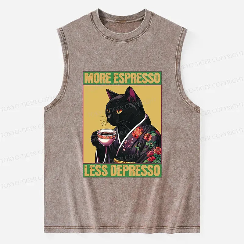caffeine depression humor tank top for gift idea