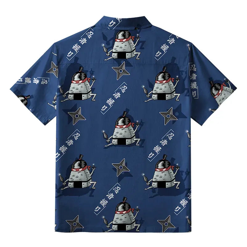 Kyoto-Lion Ninja Onigiri Aloha Hawaiian Shirt