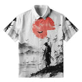 Kyoto-Lion Samurai At Sunset Button-up Shirt