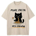 Washed Japanese Cat T-Shirt for Streetwear