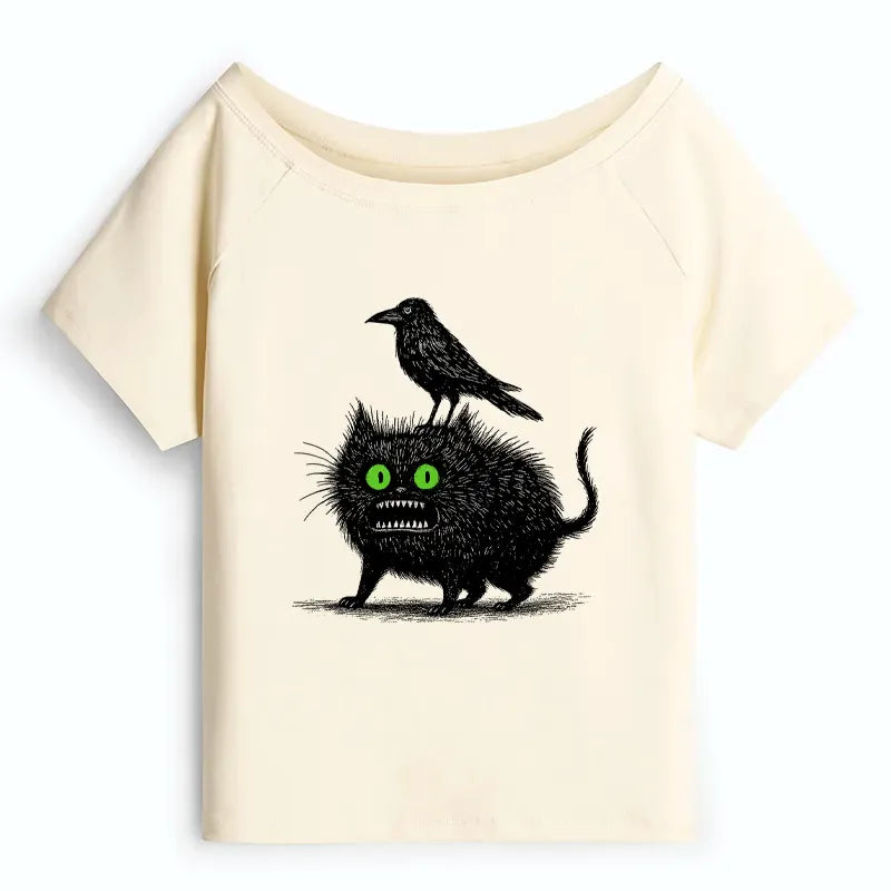 Kyoto Lion Crow Tee for Streetwear